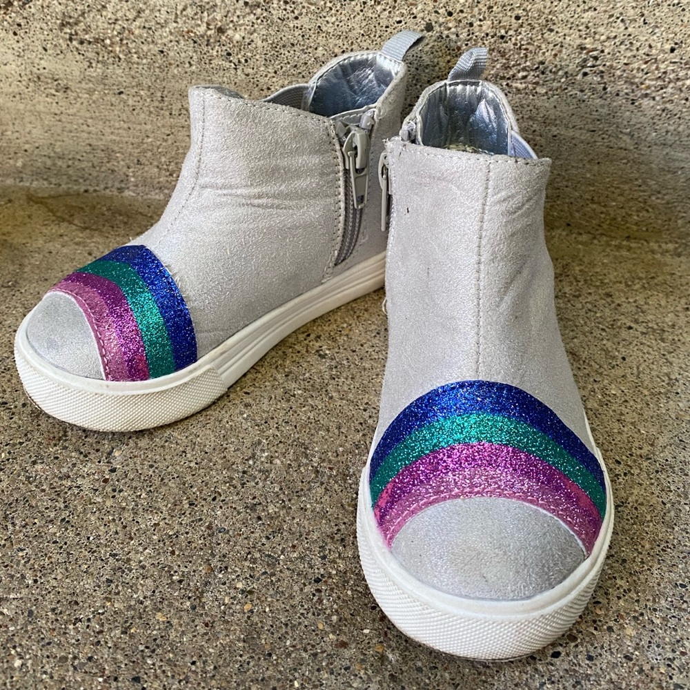 Rainbow casual boots - toddler girls
